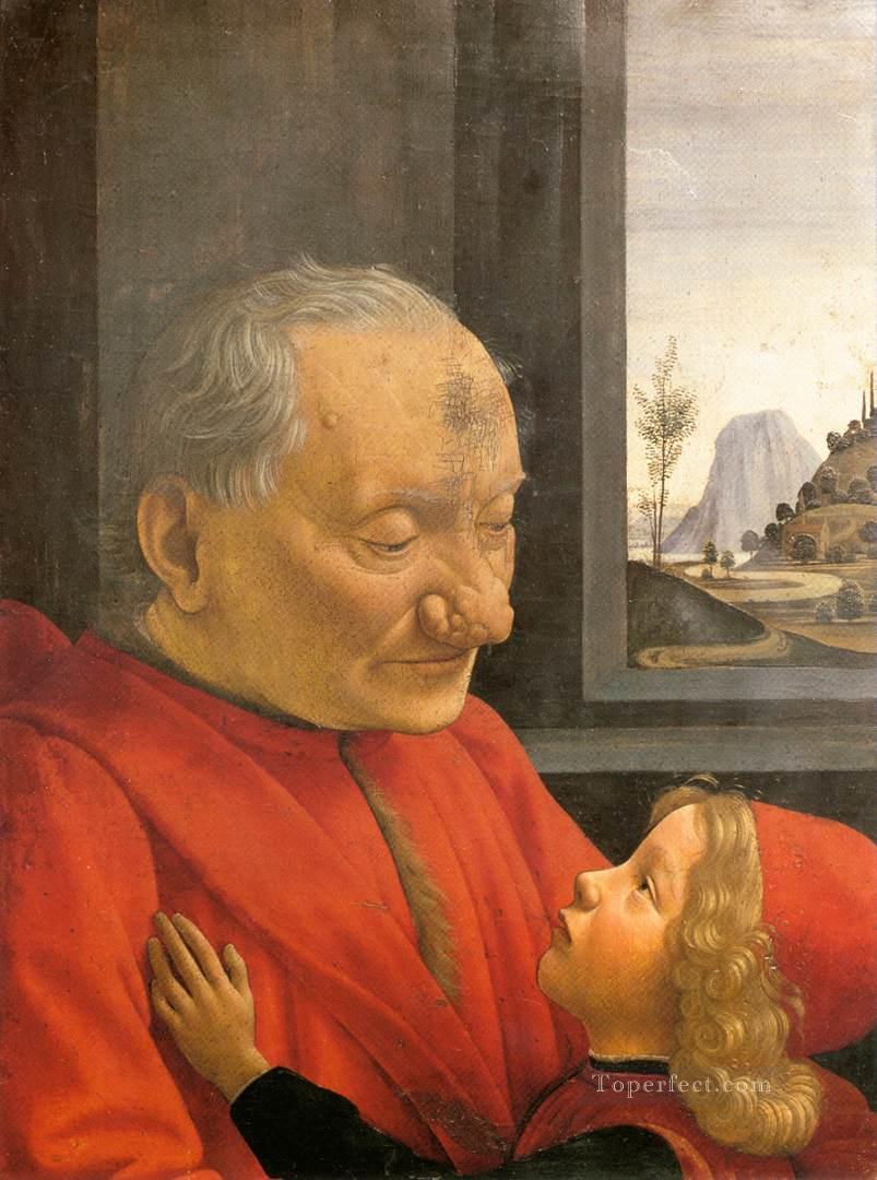 老人と孫 ルネサンス フィレンツェ ドメニコ・ギルランダイオ油絵